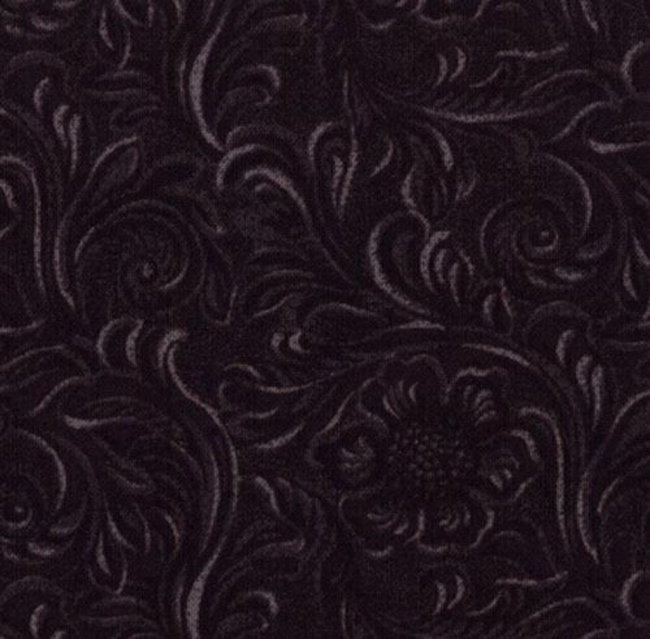 Fabric Moda Western Basics Black Tooled Leather Tone by the Quarter Yard 11216-16